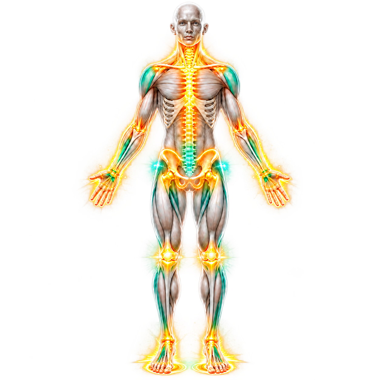 Ilustração anatômica frontal